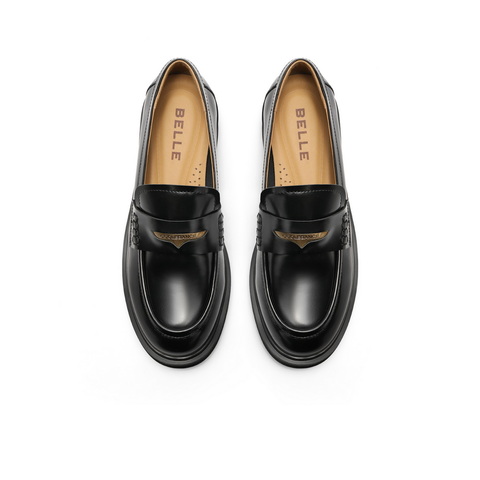 百丽复古乐福鞋女2024秋新商场同款通勤单鞋B5J1DCA4