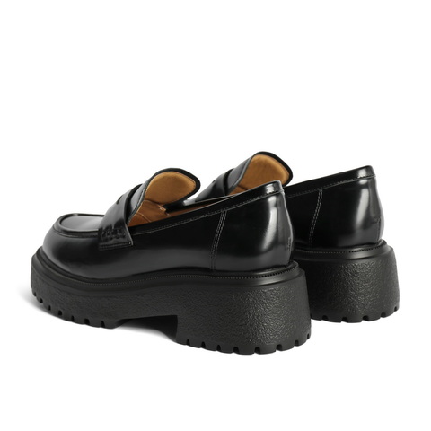 百丽简约乐福鞋女2024秋新商场同款真皮学院风单鞋B5H1DCA4