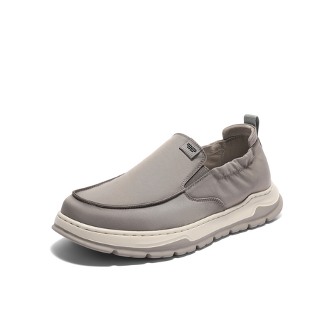 百丽清爽透气休闲布鞋男鞋夏季舒适厚底爸爸鞋一脚蹬懒人鞋A2096BM4