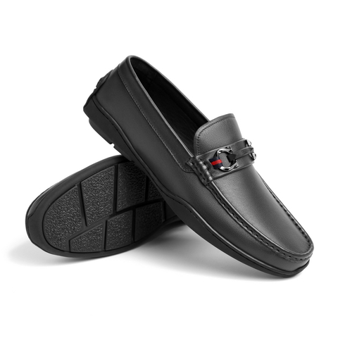 百丽舒适豆豆鞋男鞋2024夏牛皮革套脚休闲鞋11608BM4