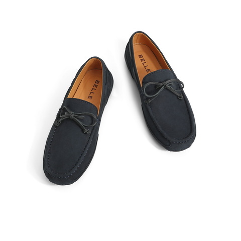 百丽舒适豆豆鞋男2024春新羊皮革通勤单鞋A0930AM4