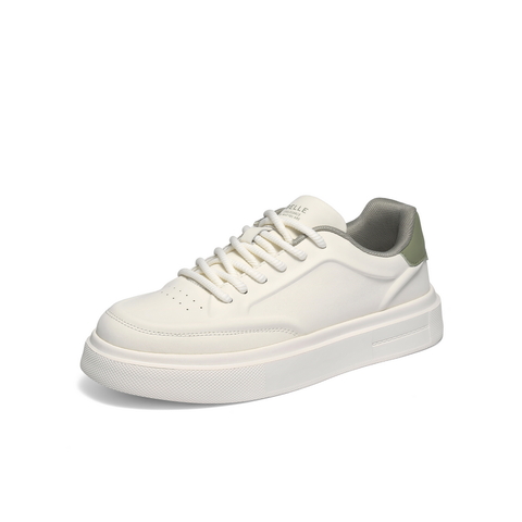 百丽减龄百搭小白鞋男2024秋新轻盈厚底舒适潮搭休闲板鞋A2203CM4