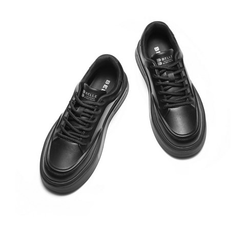 百丽减龄百搭小白鞋男2024秋新轻盈厚底舒适潮搭休闲板鞋A2203CM4