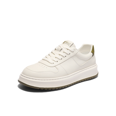 百丽时尚百搭小白鞋男鞋秋季轻盈厚底舒适潮搭休闲板鞋A2084CM4