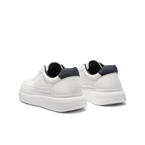 百丽时尚百搭小白鞋男鞋秋季厚底增高舒适简约潮搭休闲板鞋A2069CM4