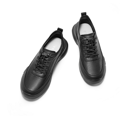 百丽打孔透气健步鞋男2024夏季轻便户外跑步鞋运动鞋8HN01BM4