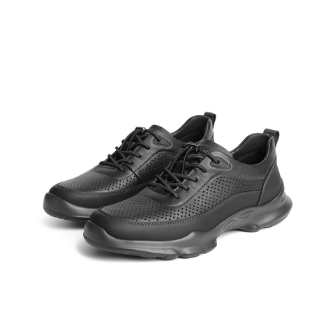 百丽打孔透气健步鞋男2024夏季轻便户外跑步鞋运动鞋8HN01BM4