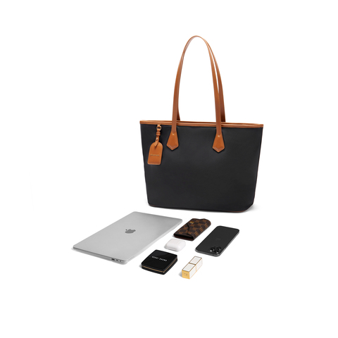 百丽包包女夏季新品简约轻便通勤大容量织物单肩托特包JY109BX4