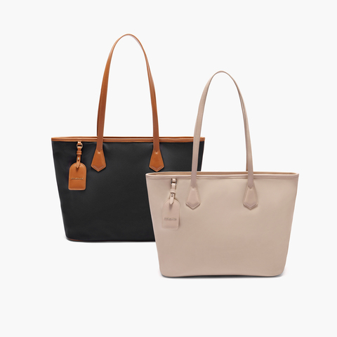 百丽包包女夏季新品简约轻便通勤大容量织物单肩托特包JY109BX4