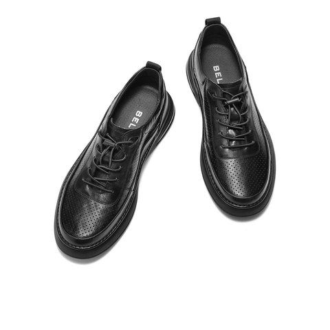 百丽打孔透气休闲健步鞋男2025夏季舒适潮搭户外运动板鞋A1953BM4