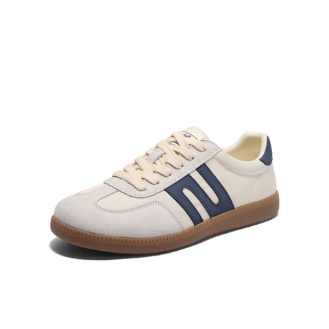 百丽复古潮搭撞色德训鞋男鞋秋款舒适软底户外休闲运动板鞋A2083CM4