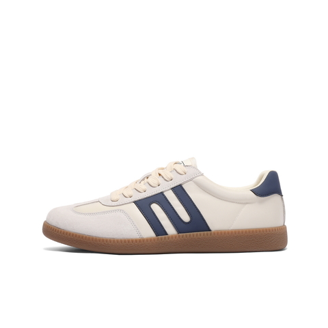 百丽复古潮搭撞色德训鞋男鞋秋款舒适软底户外休闲运动板鞋A2083CM4