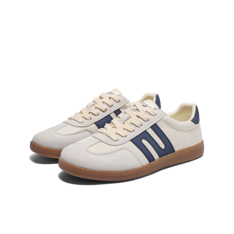 百丽复古潮搭撞色德训鞋男鞋秋款舒适软底户外休闲运动板鞋A2083CM4