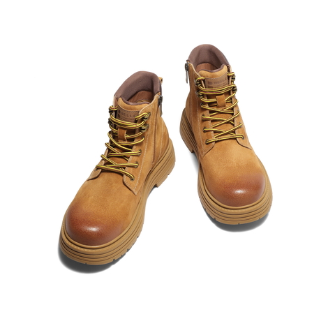 百丽户外潮搭工装靴男靴冬季厚底休闲马丁靴保暖短靴A2251DD4