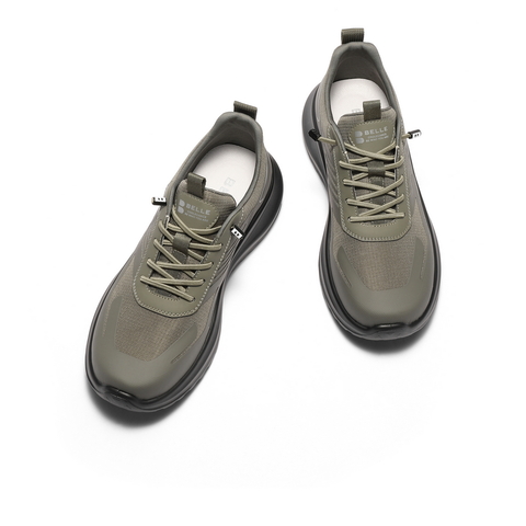 百丽厚底增高健步鞋男2025新款秋季户外跑步休闲运动鞋A2078CM4