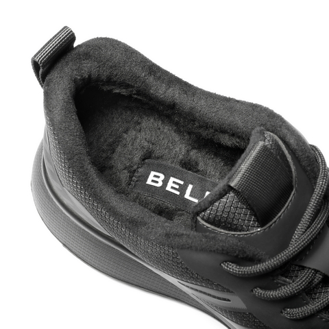 百丽时尚休闲运动鞋男鞋2024冬季厚底户外机能跑步鞋加绒A1835DM4