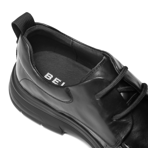 百丽酷雅商务鞋男士秋款牛皮革舒适爸爸鞋厚底增高休闲皮鞋A2222CM4