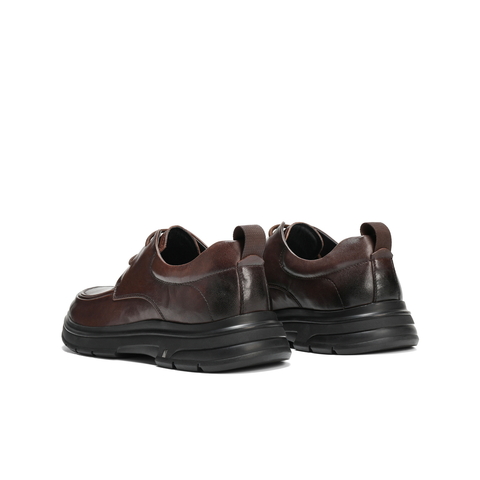 百丽酷雅商务鞋男士秋款牛皮革舒适爸爸鞋厚底增高休闲皮鞋A2222CM4