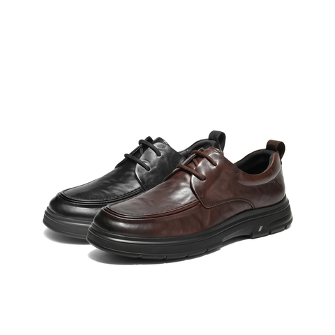 百丽酷雅商务鞋男士秋款牛皮革舒适爸爸鞋厚底增高休闲皮鞋A2222CM4