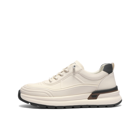 百丽时尚小白鞋男鞋厚底增高免系带户外跑步休闲运动鞋A2225CM4