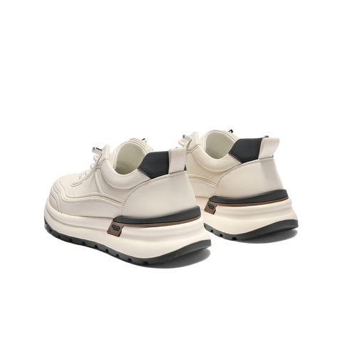 百丽时尚小白鞋男鞋厚底增高免系带户外跑步休闲运动鞋A2225CM4