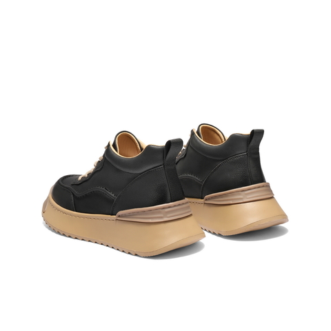 百丽厚底高帮休闲板鞋男靴冬季潮搭户外工装鞋短靴A2232DD4