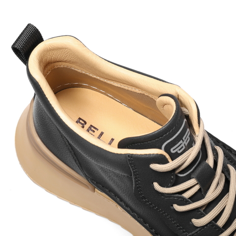 百丽厚底高帮休闲板鞋男靴冬季加绒可选潮搭户外工装鞋短靴A2232DD4