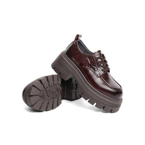 百丽休闲舒适牛津鞋女2025春新复古英伦风单鞋B2391AM5