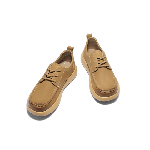 百丽复古擦色休闲鞋2025春新款商场同款牛皮革户外工装鞋8QA01AM5