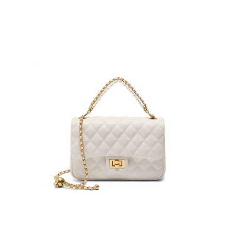 百丽包女2025春新商场同款优雅小香风单肩斜挎手提绗缝包X7196AX5