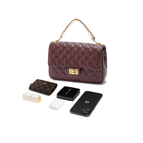 百丽包女2025春新商场同款优雅小香风单肩斜挎手提绗缝包X7196AX5