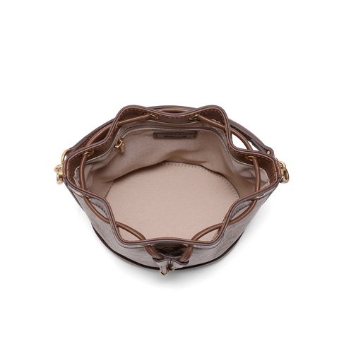 百丽包包女2025春新商场同款复古休闲单肩斜挎手提水桶包X7232AX5