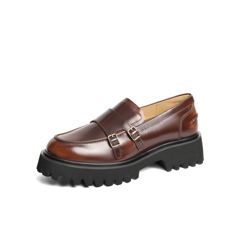 百丽时尚通勤乐福鞋2025春新商场同款真皮休闲鞋BMME1AA5