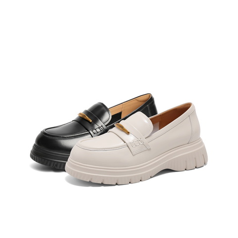 百丽舒适便士乐福鞋女2025春新商场同款真皮厚底休闲鞋D2Q1DAA5