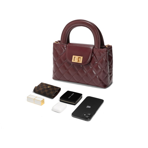 百丽包女25春商场同款小香风mini凯莉包单肩斜挎手提包X7183AX5