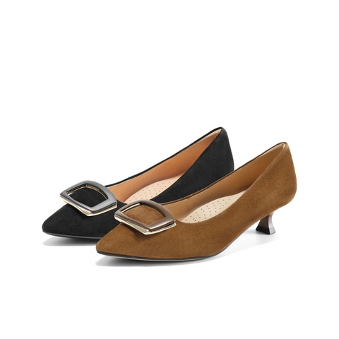 百丽时尚舒适优雅单鞋女2025春新商场同款真皮气质高跟鞋D3N1DAQ5