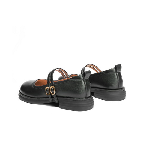 百丽休闲扣带玛丽珍鞋女2025春新真皮时尚优雅鞋B2420AQ5