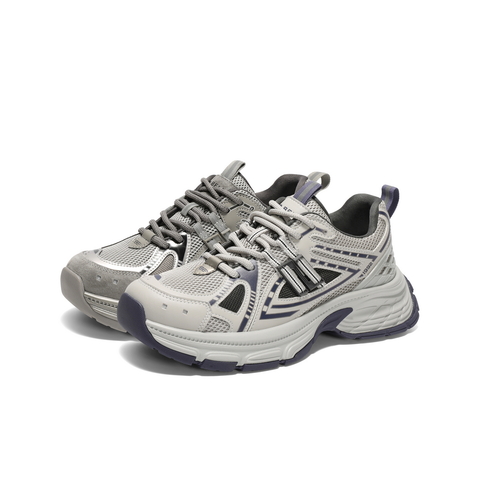 百丽蓝鲸老爹鞋男鞋2025春新商场同款厚底增高休闲运动鞋8QS01AM5