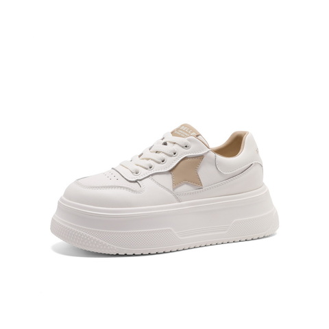 百丽增高厚底德训鞋女2025春新休闲百搭板鞋B2431AM5