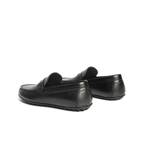 百丽一脚蹬休闲豆豆鞋男2025春新款牛皮革英伦风商务皮鞋A1820AM5