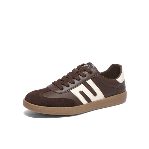 百丽潮搭撞色休闲板鞋男2025春新商场同款复古运动德训鞋8PU01AM5