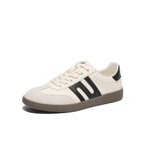 百丽潮搭撞色休闲板鞋男2025春新商场同款复古运动德训鞋8PU01AM5