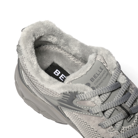 百丽复古老爹鞋男2025春新厚底网鞋跑步鞋休闲运动鞋加绒8QH01AM5