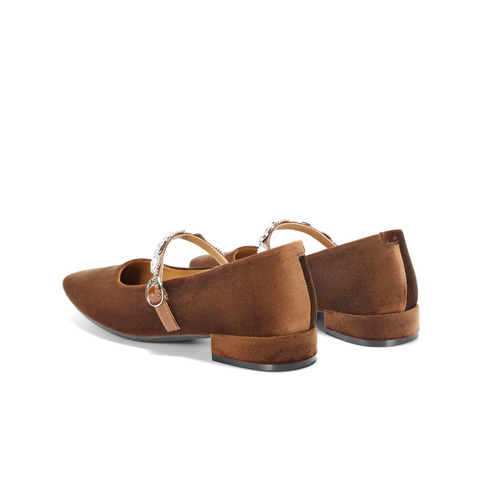 百丽方头气质时装玛丽珍鞋女2025春新舒适优雅单鞋B2441AQ5