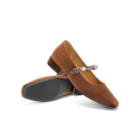 百丽方头气质时装玛丽珍鞋女2025春新舒适优雅单鞋B2441AQ5