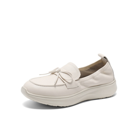 百丽蝴蝶结气质便士乐福鞋女2025春新商场同款真皮舒适鞋D4B1DAA5