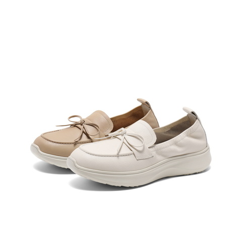 百丽蝴蝶结气质便士乐福鞋女2025春新商场同款真皮舒适鞋D4B1DAA5