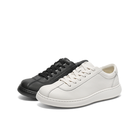 百丽时尚休闲小白鞋男2025春新商场同款牛皮革德训鞋板鞋8QP01AM5