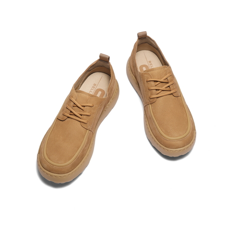 百丽轻盈厚底工装鞋男2025春新款商场同款牛皮革休闲皮鞋8QX01AM5