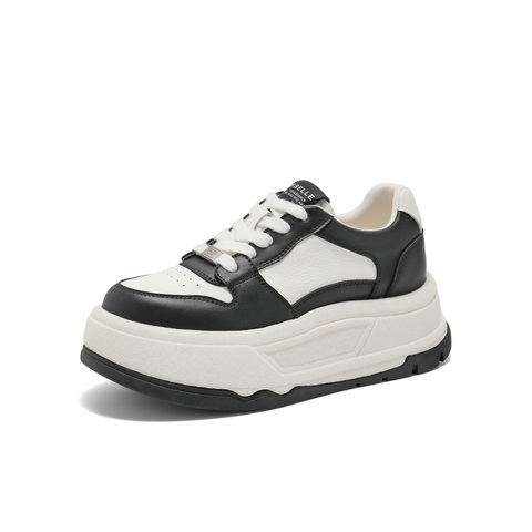 百丽简约休闲板鞋女2025春新属实厚底鞋B2457AM5